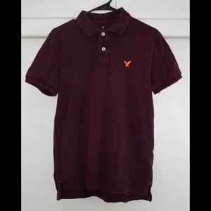 American Eagle Maroon Polo Shirt